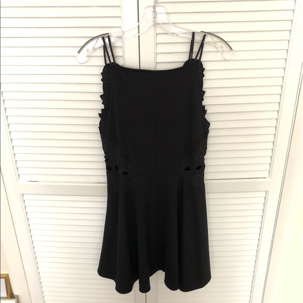 Black Free People Cut Out Mini Dress